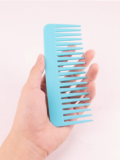 Thick Plastic Heat-Resistant Salon Comb – Anti-Static Long & Wide Tooth Comb for Real Hair Wigs