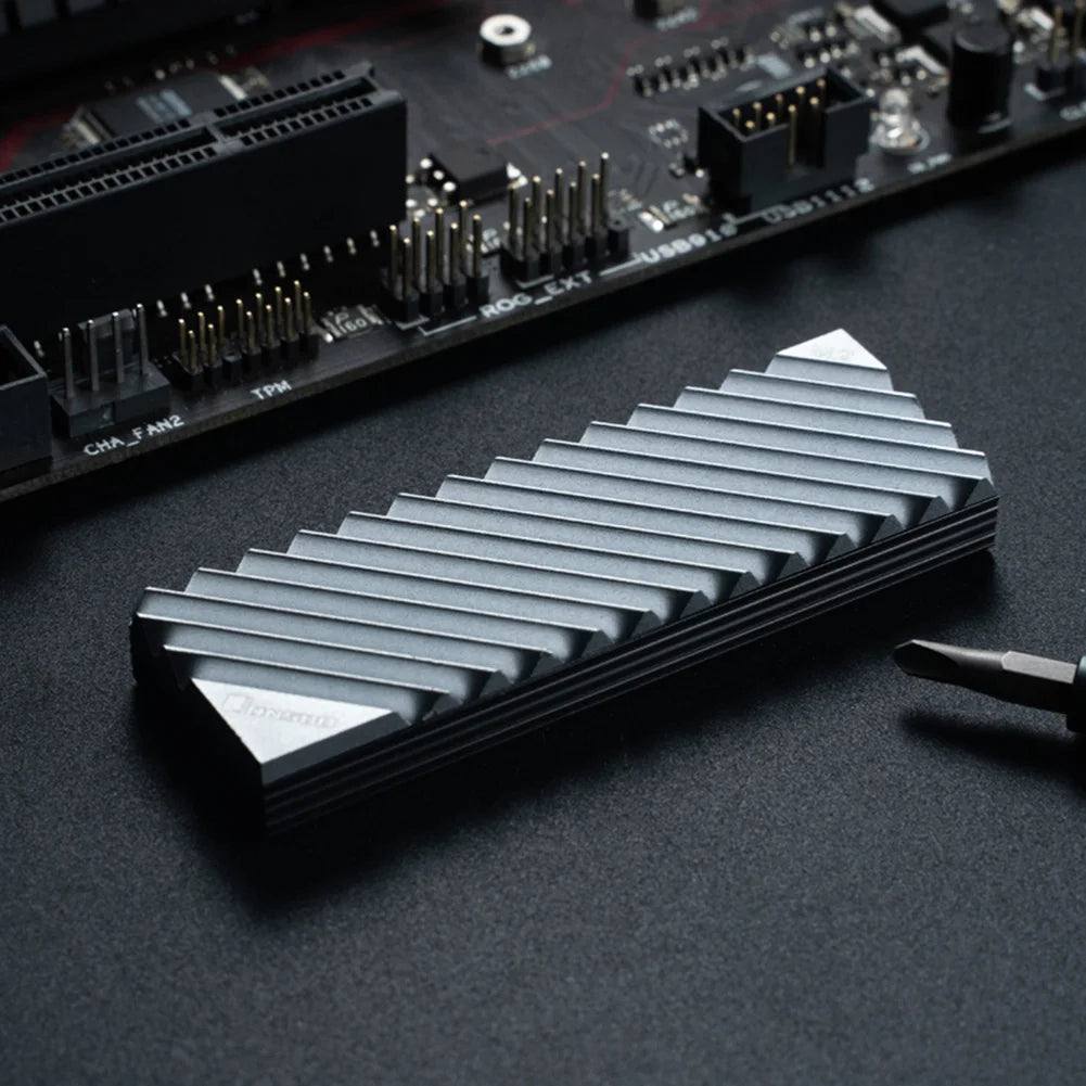 Jonsbo M.2 SSD NVMe Heat Sink - Aluminum 2280 SSD Gasket with Silicone Thermal Pad for PC