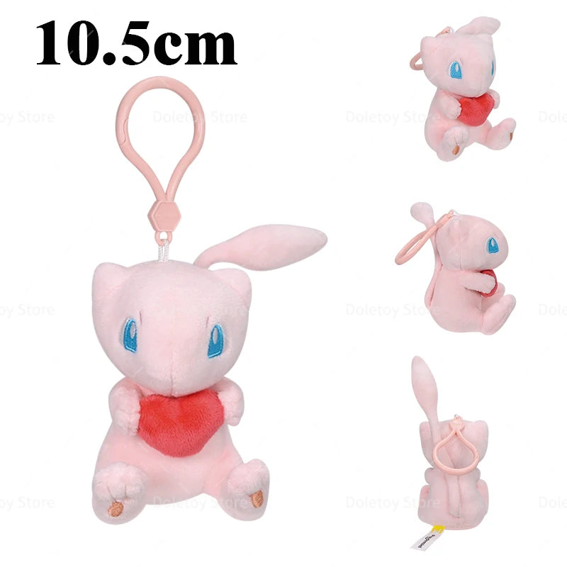 Original Pokémon Plush Keychain – Pikachu, Eevee, Charmander, Squirtle, Mew, Snorlax, Jigglypuff Cute Cartoon Doll Toy Gift for Kids