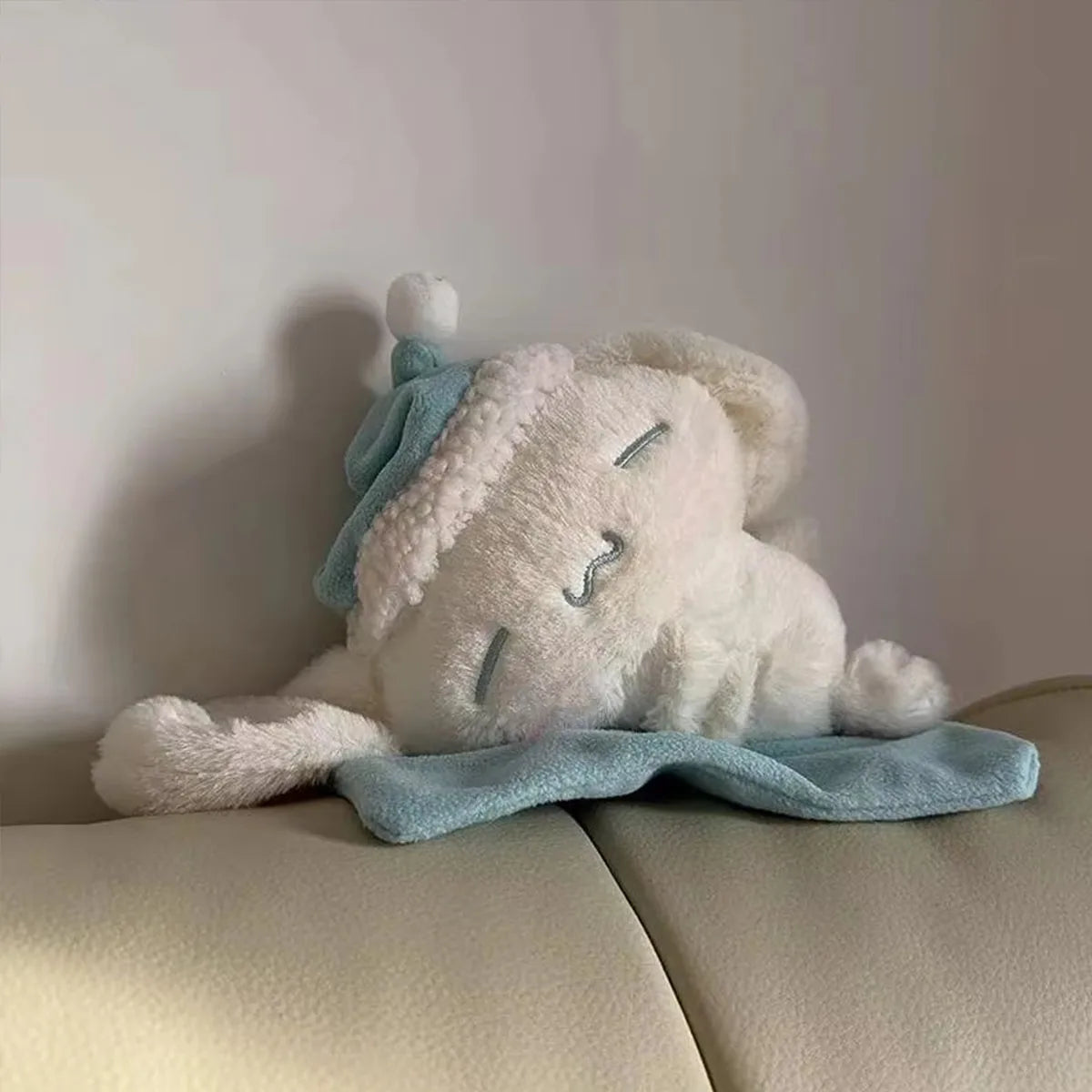 Cinnamoroll Sleeping Plush Pillow - Soft Huggable Stuffed Animal & Cute Bedroom Gift
