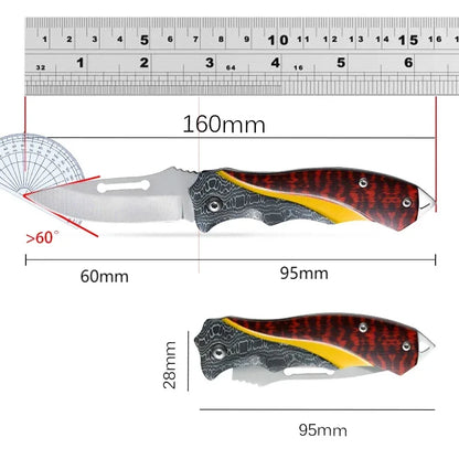 High Hardness Multifunctional Folding Pocket Knife - Ideal for Household, Outdoor, Hunting, and Fishing