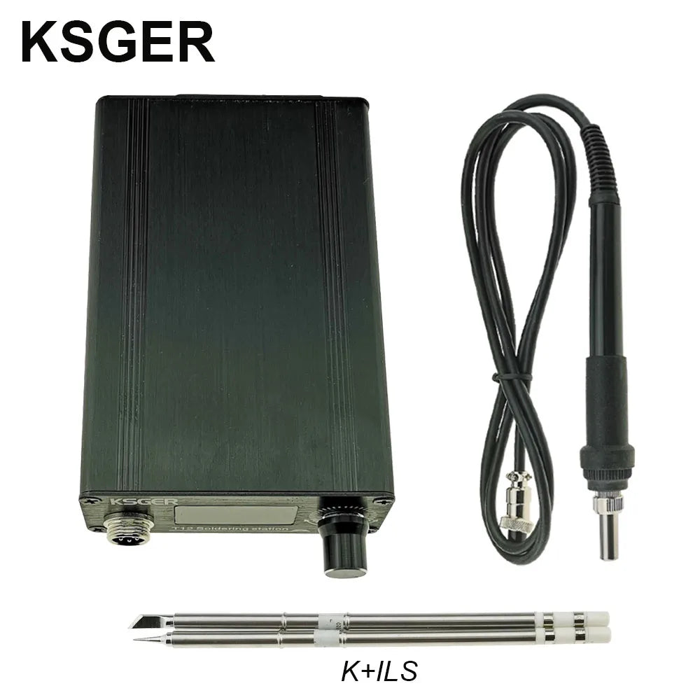 KSGER STM32 V3.1S T12 Soldering Station – OLED Display, Aluminum Alloy FX9501 Handle, Auto-Sleep & T12 Iron Tips