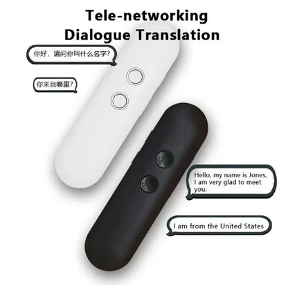 2024 T4 Portable Wireless Smart Translator - Two-Way Instant Voice Translation in 40 Languages, Bluetooth Multi-Language App