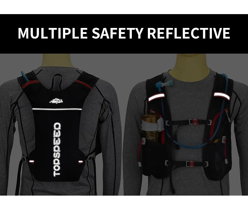 INOXTO 5L Trail Running Backpack - Ultra-Light Hydration Vest for Marathon & Cycling with 1.5L/2L Water Bag