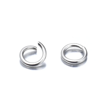 200pcs/Lot Stainless Steel Jewelry Findings - Open Single Loops Jump Rings & Split Rings Set for DIY Jewelry Making (3/4/5/6/7/8/10mm)