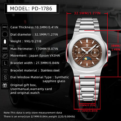 2024 PAGANI DESIGN Women's Luxury Quartz Watch – Sapphire Waterproof Wristwatch Gift for Her