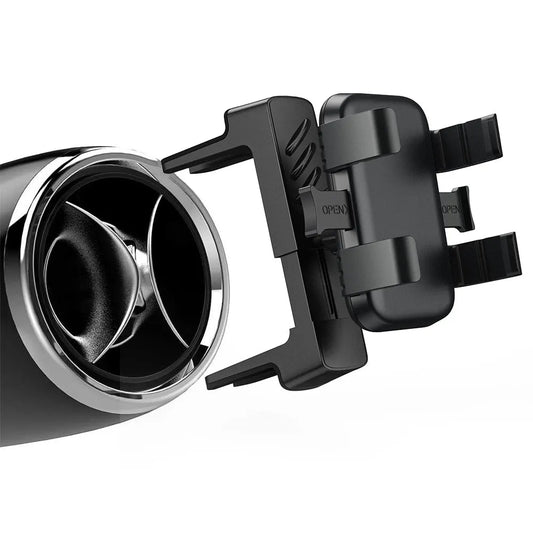 Round Air Vent Car Phone Holder - One-Handed Circular Vent Mount with Scratch Protection Design