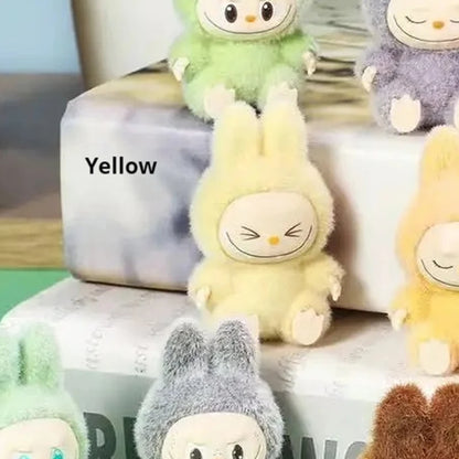 Labubu Mini Plush Toy 4.3cm – Sitting Posture Handmade Cartoon DIY Desktop Ornament Mystery Box Gift