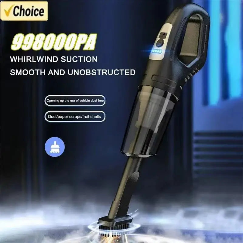 Wireless Handheld Vacuum Cleaner – Powerful Suction, Quick-Charge Rechargeable Cleaner for Car, Home & Pet Hair