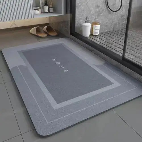 Bathroom Absorbent Floor Mat – Anti-Slip Diatomaceous Mud Quick-Dry Foot Rug for Toilet & Door, Anti-Fall Mat