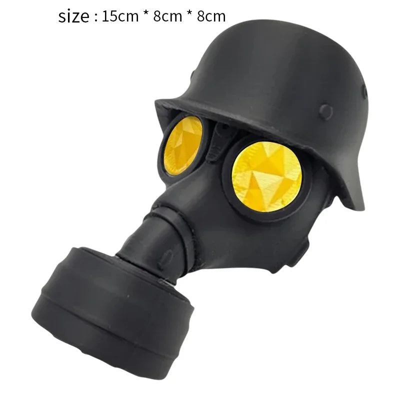 Steel Helmet Trailer Hitch Cover - Gas Mask Style Receiver Tube Protector for Rust Prevention