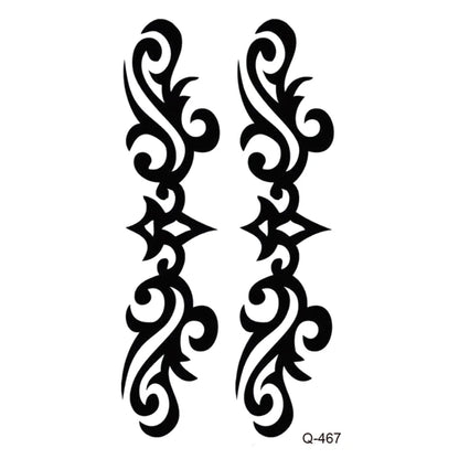 Waterproof Temporary Tattoo Stickers - Mini Black Rose, Butterfly, Arrow, Flower, Wings, Maori, and Snake Designs for Wrist and Neck
