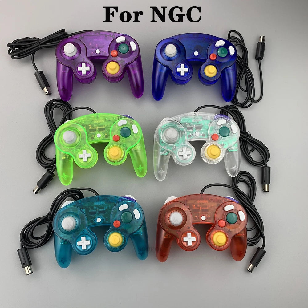 Transparent Wired Game Controller for GameCube NGC – Replacement Handheld Joystick for Video Game Console