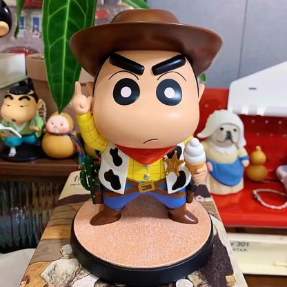 Crayon Shin-chan Woody & Buzz Lightyear Handmade Doll – GK Model Decoration Toy Birthday Gift