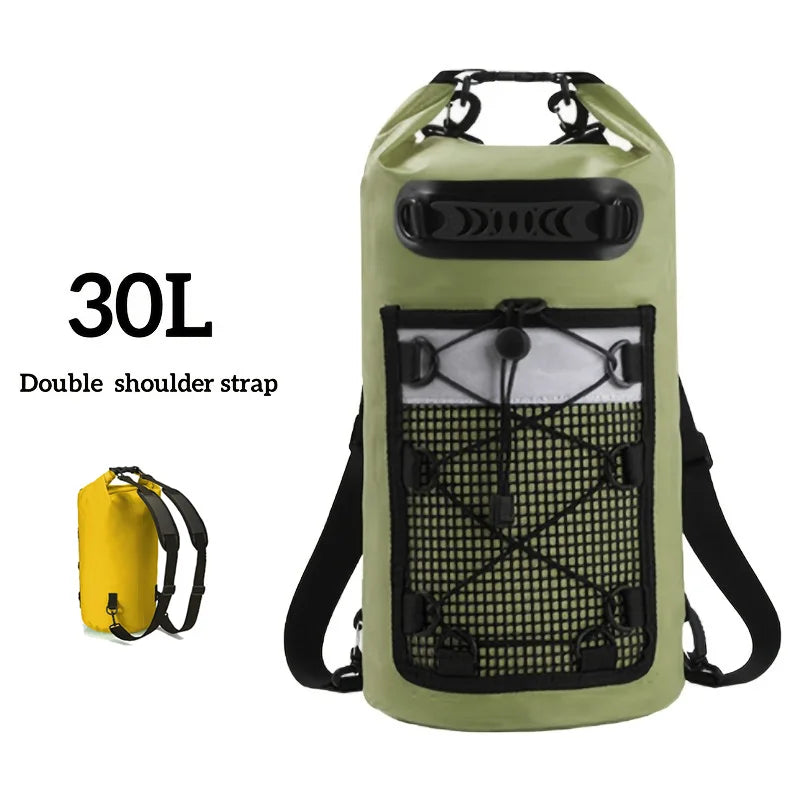 Waterproof PVC Dry Bag Backpack - 10L/20L Shoulder Bag for Kayaking, Trekking, Rafting, Surfing & Boating