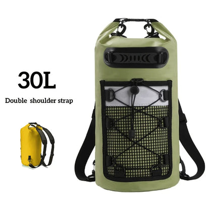 Waterproof PVC Dry Bag Backpack - 10L/20L Shoulder Bag for Kayaking, Trekking, Rafting, Surfing & Boating