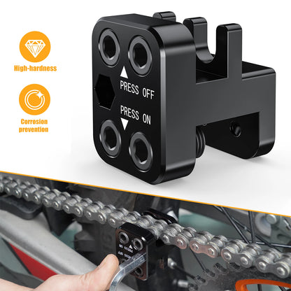 Universal Motorcycle Chain Alignment Tool - 520/525/530 Chain Press and Side Plate Tool for ATV Dirt Bikes