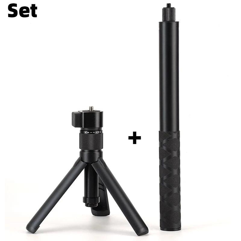 Bullet Time Rotating Tripod Handle - 360° Panoramic Camera Grip for Insta360 X5 X4 X3, DJI Osmo 360 & Action Camera Accessories
