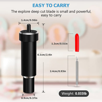 Replacement Cutting Blades for Cricut Maker & Explore Series – 30°/45°/60° Plotter Blades with Sturdy Housing