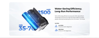 FLEXTAIL Portable Shower Pump – IPX7 Waterproof Rechargeable Water Pump with Hose for Camping & Outdoor Shower
