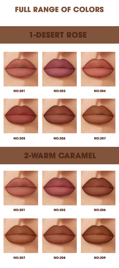 Rozza Waterproof Matte Lip Liner Pencil Set – Weightless, Precise, Super Soft & Blendable