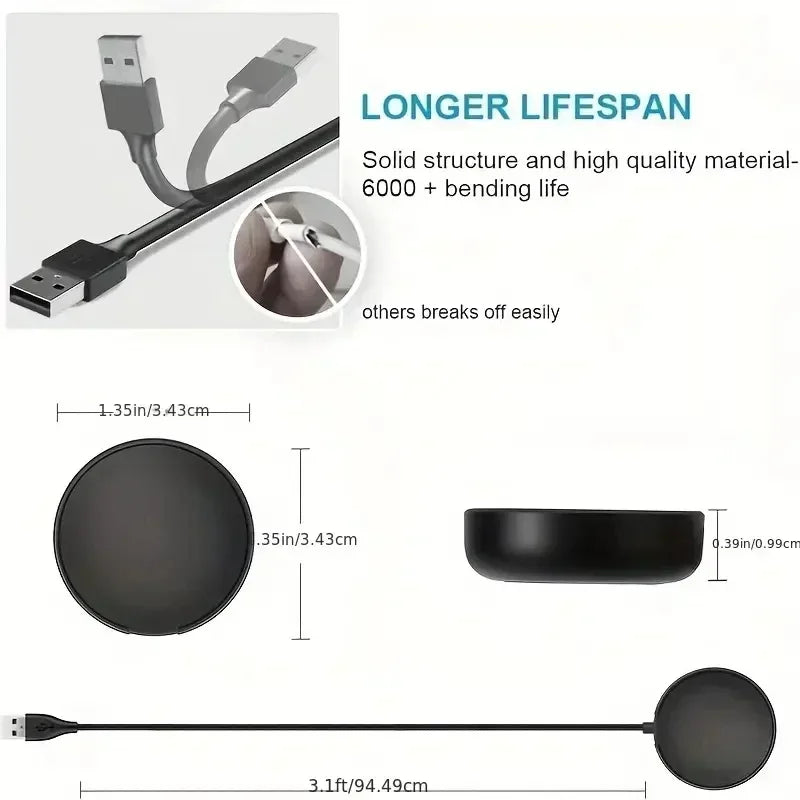Magnetic Wireless Watch Charger - Portable Charging Dock for Samsung Galaxy Watch 3/4/5/5 Pro/6/7/8 and Active 2