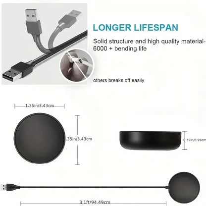 Magnetic Wireless Watch Charger - Portable Charging Dock for Samsung Galaxy Watch 3/4/5/5 Pro/6/7/8 and Active 2