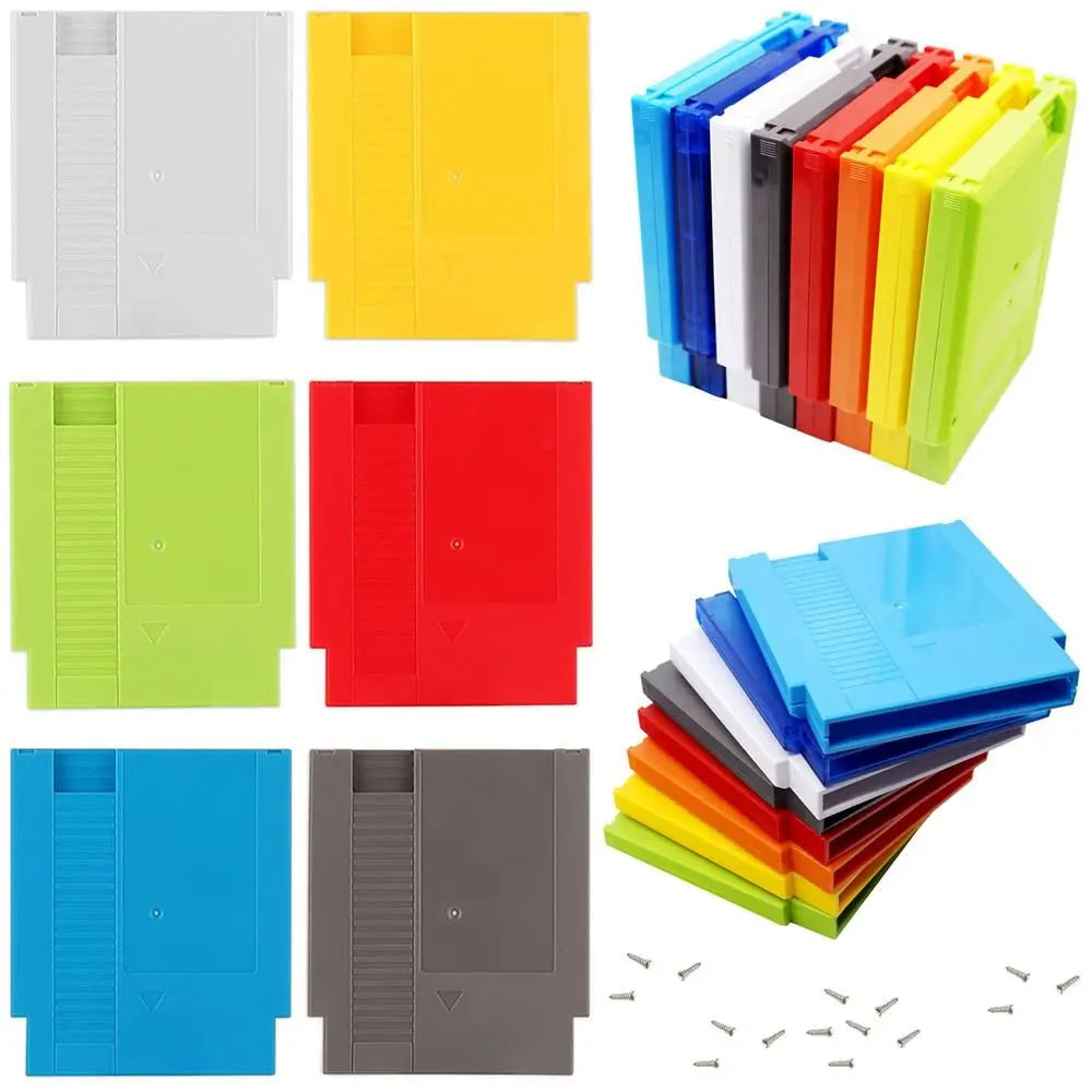 NES Game Cartridge Replacement Shell - Durable Plastic Protective Game Card Case Cover