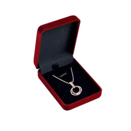 Velvet Necklace & Pendant Box — Jewelry Organizer and Gift Storage Container for Trinkets