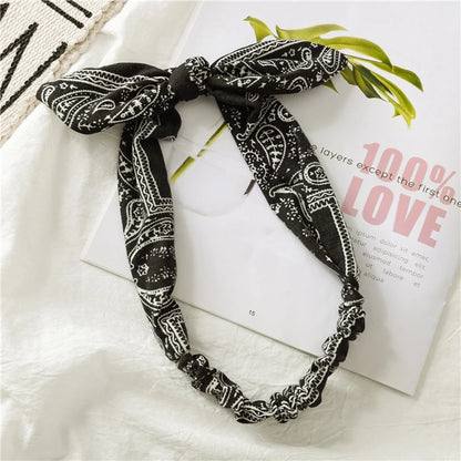 Vintage Boho Suede Headbands for Women – Soft Solid Print Cross Knot Elastic Hairbands & Bandanas for Girls