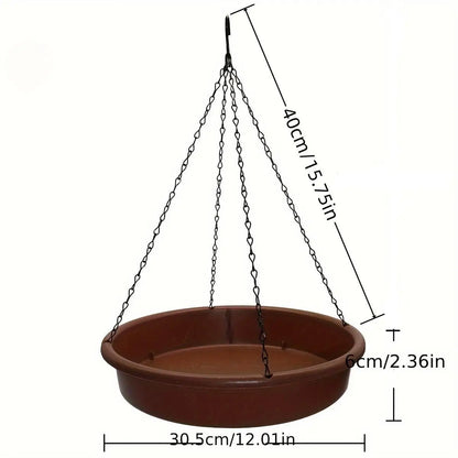 Hanging Bird Feeder & Water Bath Tray – Outdoor Garden Plastic Feeder for Birds, Yard Decoration & Pet Supplies