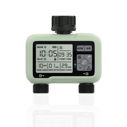 Super Timing System 2-Outlet Water Timer - Precise Outdoor Automatic Irrigation, Fully Adjustable Watering Program