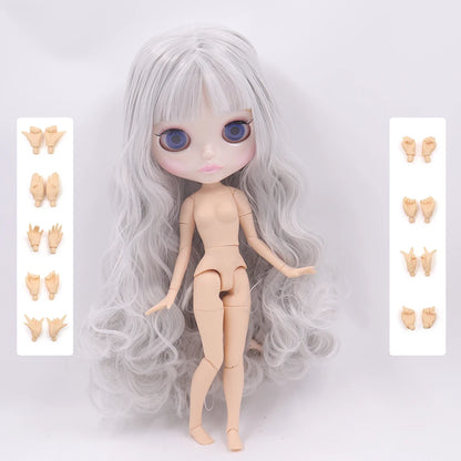 ICY DBS Blythe Doll 1/6 Joint Body 30cm BJD – Shiny Face with Extra Hands, DIY Fashion Doll Gift