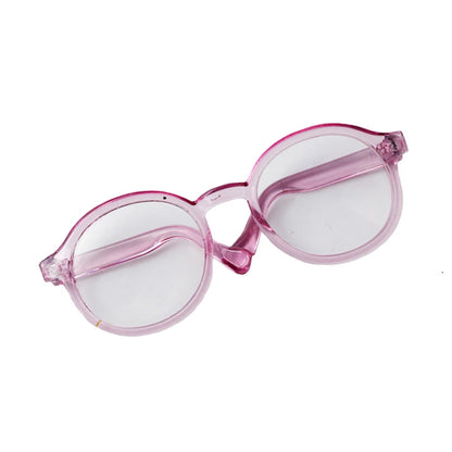 6.5cm Transparent Plastic Glasses for BJD Dolls, Labubu, MSD, SD, EXO - Sunglasses for 1/8, 1/6, 1/3, 1/4 Plush Dolls