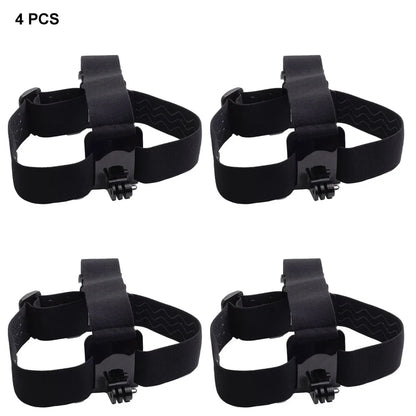 Action Camera Head Strap Mount - Adjustable Headband Holder for GoPro, SJCAM, AKASO, Insta360 and DJI Osmo Action Cameras