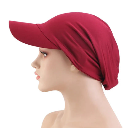 Muslim Women’s Turban Hijab Baseball Cap – Wide Brim Sun Hat, Sports Bonnet & Outdoor Headscarf for Sun Protection