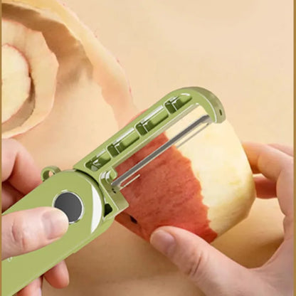 Portable Mini Stainless Steel Fruit Knife - Folding Peeler & Paring Knife for Kitchen and Household Use