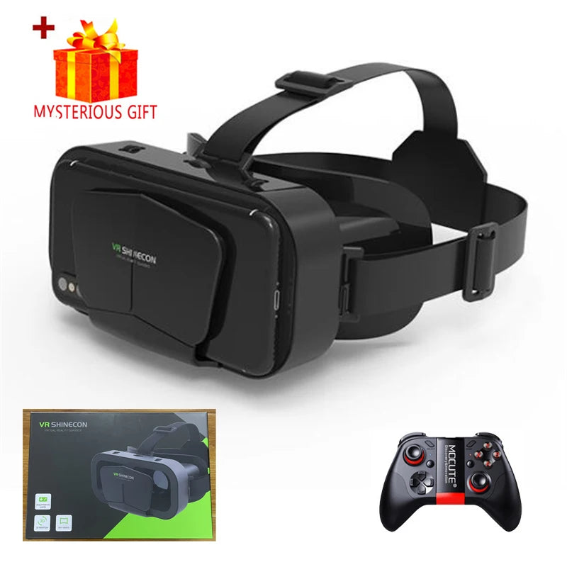 Shinecon 3D VR Glasses – Virtual Reality Headset with Controller for Smartphone Gaming