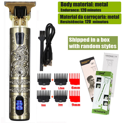 T9 Electric Hair Clipper & Beard Trimmer — 0mm Precision Body Hair Shaver for Men, Professional Haircut & Grooming