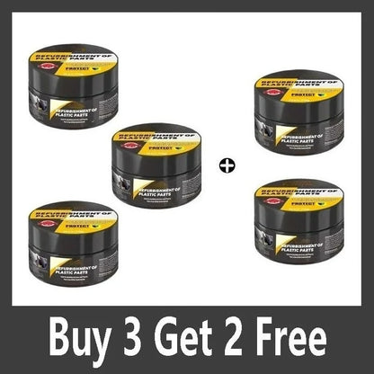 Automotive Plastic Repair Cream — Interior & Exterior Scratch Repair Polishing Wax for Trim and Tires