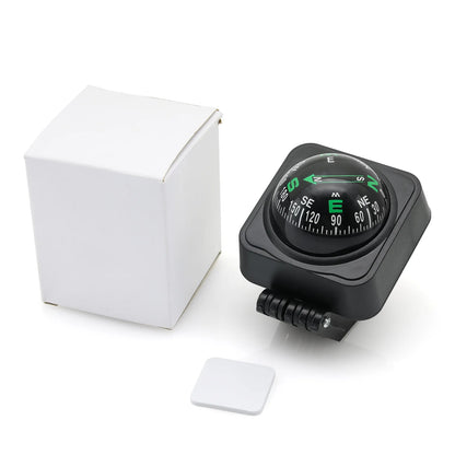 Adjustable Dashboard Car Compass - Ball-Shaped Navigation Guide for Cars, Boats, Cycling & Hiking
