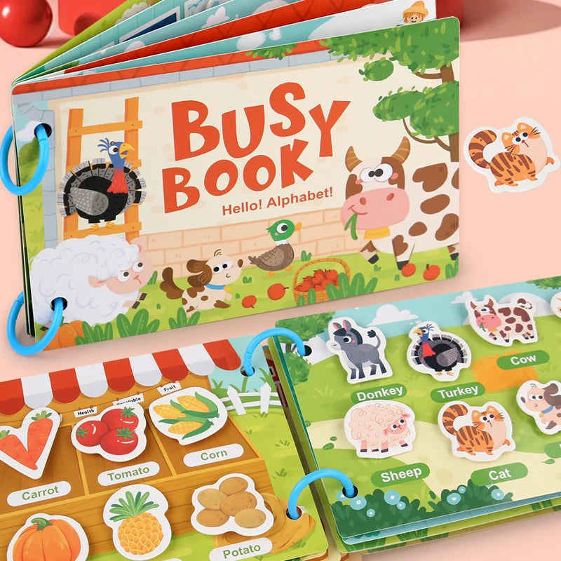 Montessori Baby Busy Book – My First Quiet Book, Early Learning Toy & Matching Game for Toddlers (2-3 Years)