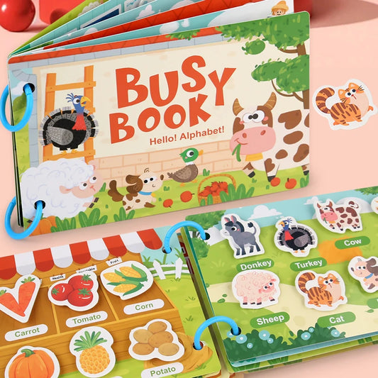 Montessori Baby Busy Book – My First Quiet Book, Early Learning Toy & Matching Game for Toddlers (2-3 Years)