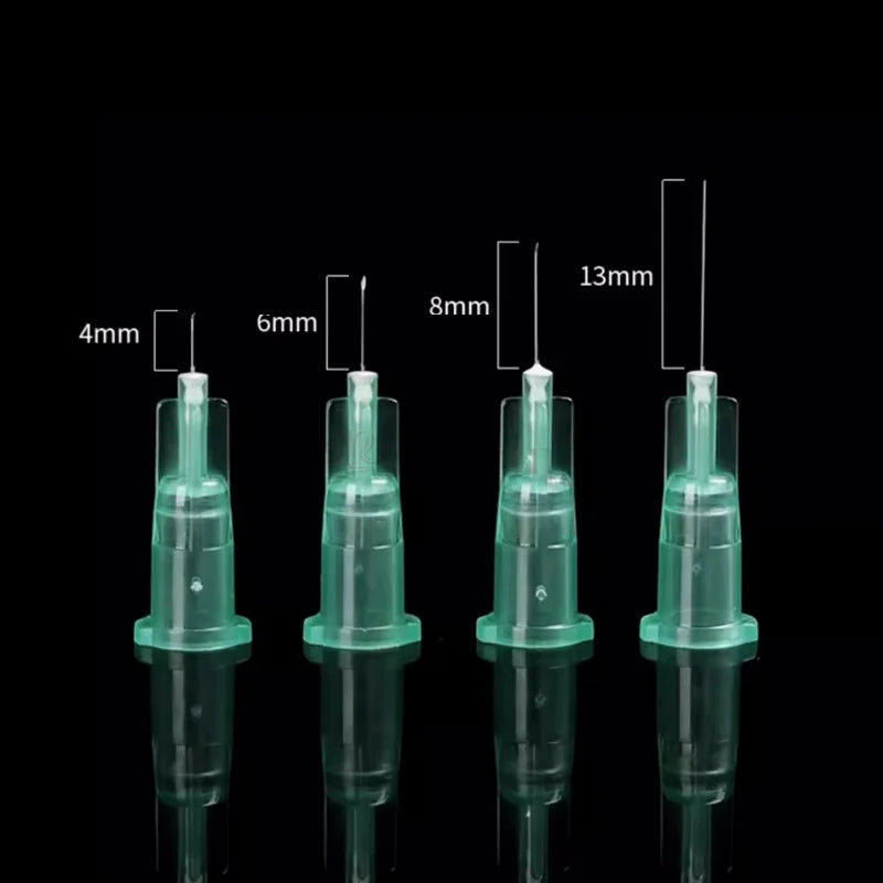 100pcs/Box 32G Disposable Needles – 4mm, 6mm, 8mm, 13mm Painless Irrigator Eyelid Tool Parts for Teeth Syringes