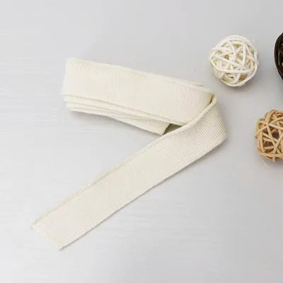 2CM Solid Color Ribbed Mercerized Cotton Knit – Soft T-Neck Short Cuffs with Elastic Edge