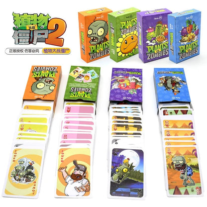 Plants vs Zombies Kawaii Cartoon Playing Cards – Cute Anime Patterned Card Game Merchandise Gift