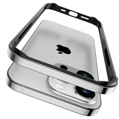 Hybrid Silicone & Aluminum Metal Phone Case – Heat-Resistant Bumper for iPhone 11 to 17 Pro Max