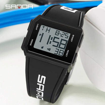 SANDA Brand Men’s Fashion Watch - Casual Sport LED Digital Wristwatch, Waterproof Military Clock, Relogio Masculino