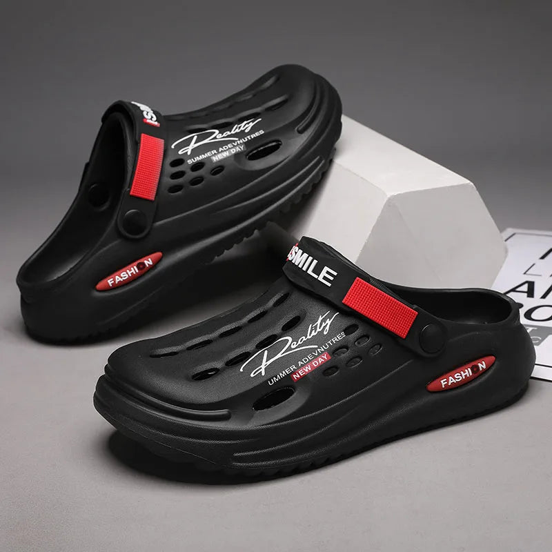 Men’s EVA Hole Mules Slippers – Thick Soft Platform Non-Slip Slides Comfortable Summer Sandals