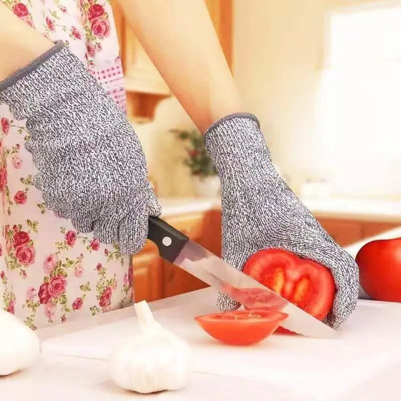 Level 5 HPPE Anti-Cut Gloves – Kitchen, Gardening, and Glass Cutting – Wear-Resistant Knitted Gloves for Anti-Thorn Protection